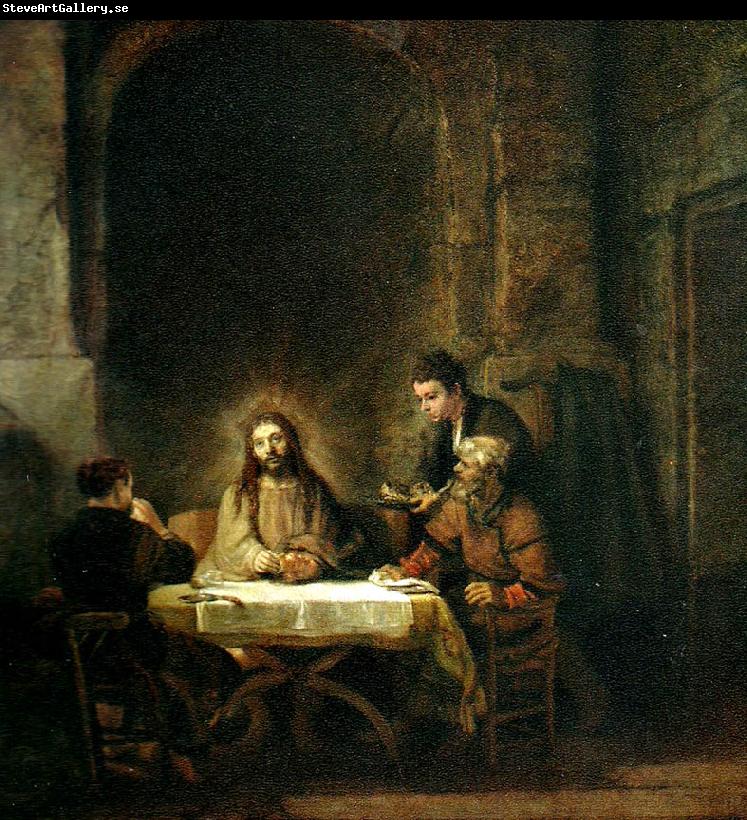 REMBRANDT Harmenszoon van Rijn kristus i emmaus